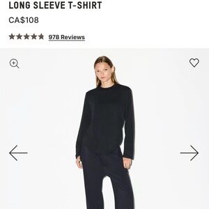 SKIMS Black Long Sleeve T-Shirt XL